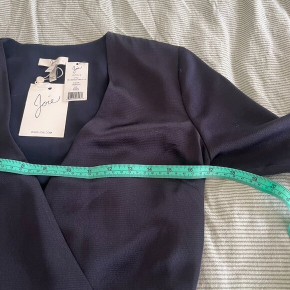 Joie Miltona Midnight Blue High Low Long Sleeve Wrap Dress - Picture 5 of 7
